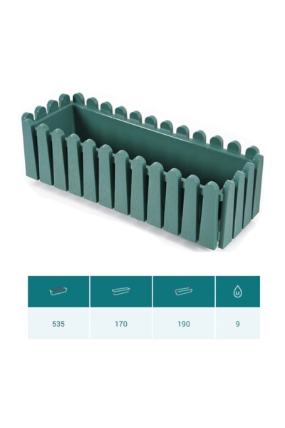 Green 9 L Balcony Rail Planter Hanging - 3