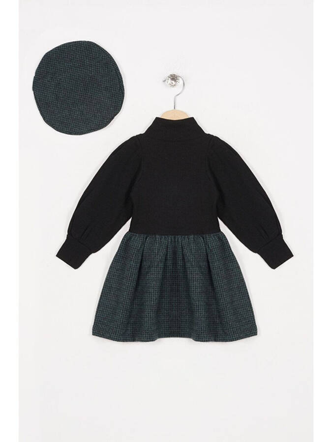 Green Dress with Bear Hat for Girls - 2