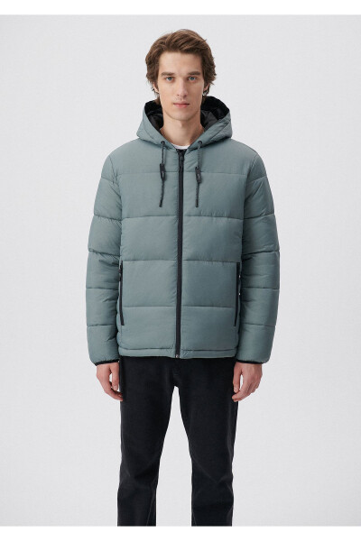 Green Hooded Puffer Jacket - 2