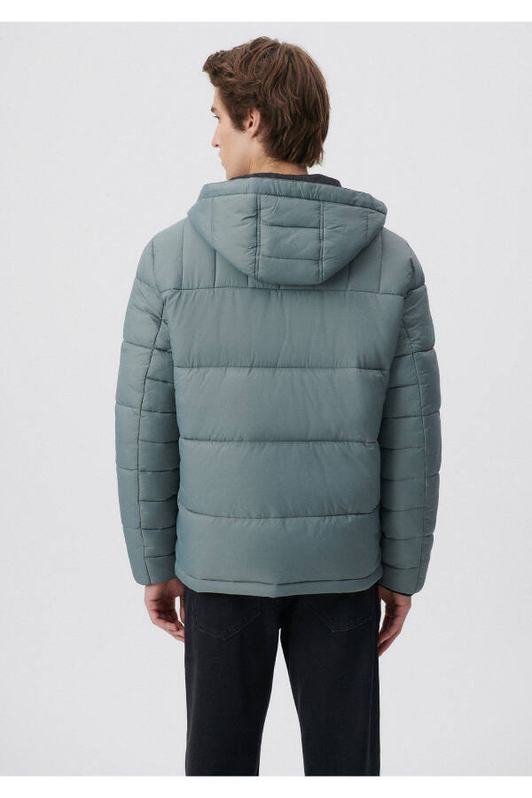 Green Hooded Puffer Jacket - 3