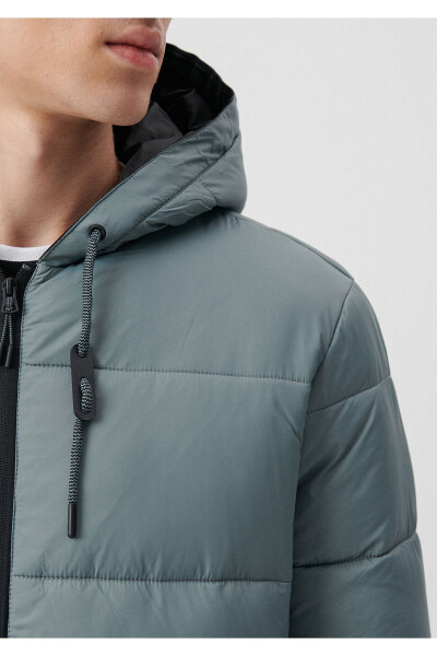 Green Hooded Puffer Jacket - 5