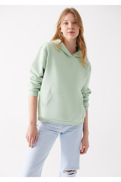 Green Hooded Sweatshirt 8816127-34667 - 1