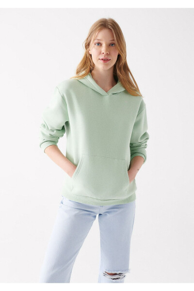 Green Hooded Sweatshirt 8816127-34667 - 2