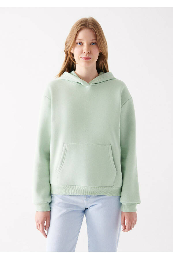 Green Hooded Sweatshirt 8816127-34667 - 3