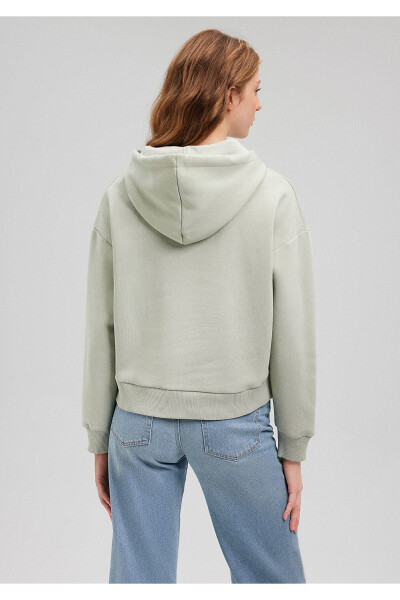 Green Hooded Sweatshirt with Logo Print 168334-71464 - 4