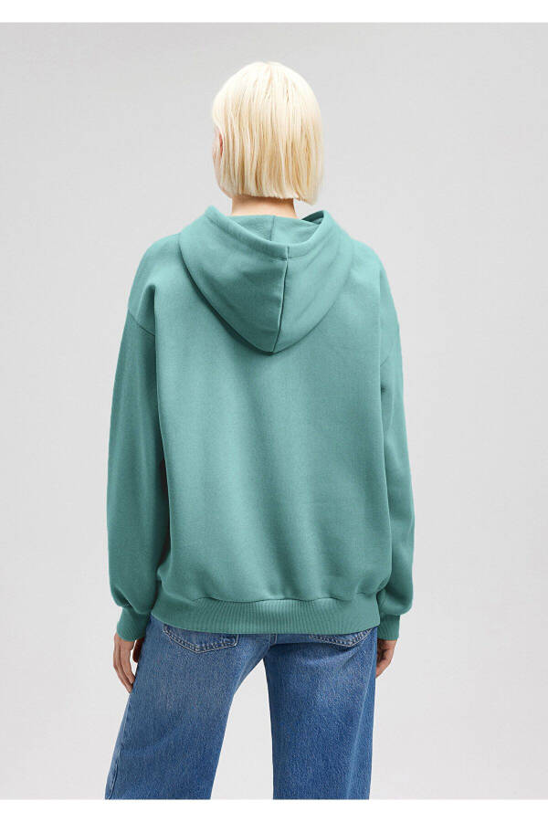 Green Hoodie with Logo Print 1600361-71823 - 26