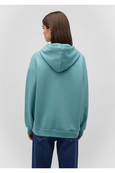 Green Hoodie with Logo Print 1600361-71823 - 12