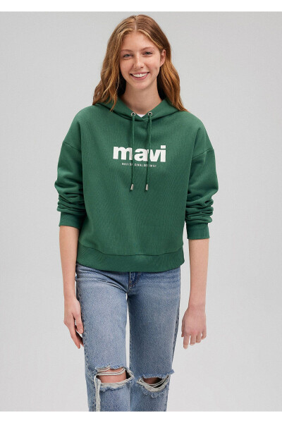 Green Hoodie with Logo Print 168334-71874 - 20