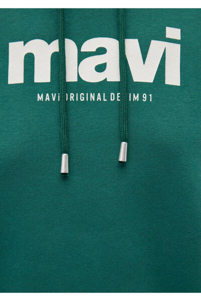 Green Hoodie with Logo Print 168334-71874 - 6