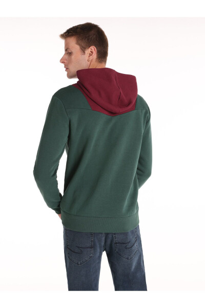 Green men's sweatshirt - 2