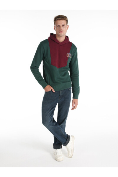 Green men's sweatshirt - 3