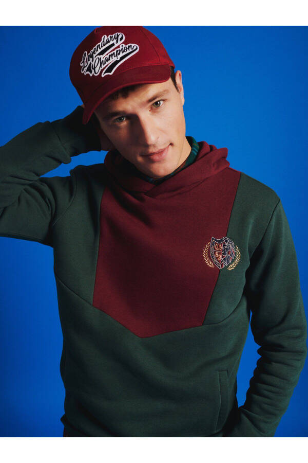 Green men's sweatshirt - 5