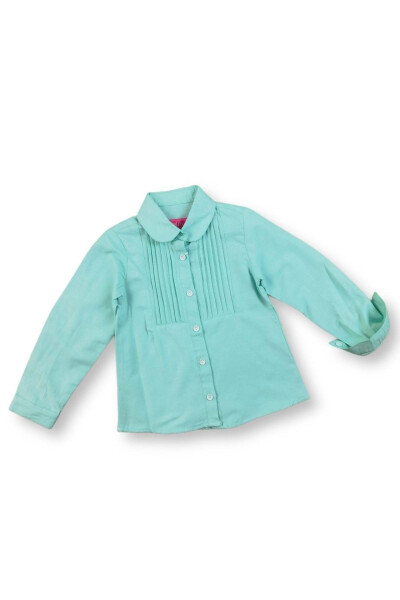 Green Ruffled Girls Shirt - 4