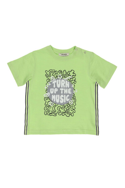 Green Short-Sleeved Printed T-Shirt for Baby Boys - 1