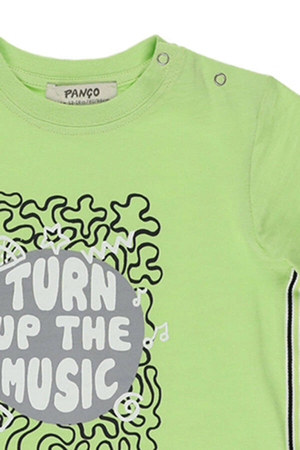 Green Short-Sleeved Printed T-Shirt for Baby Boys - 3