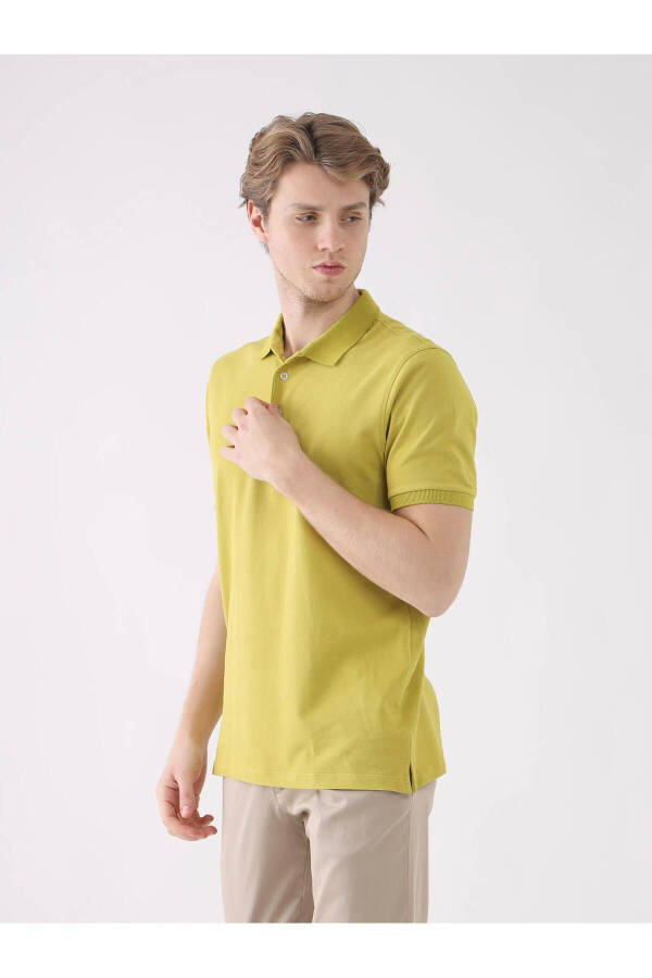 Green Slim Fit Polo T-Shirt - 85413 - 4