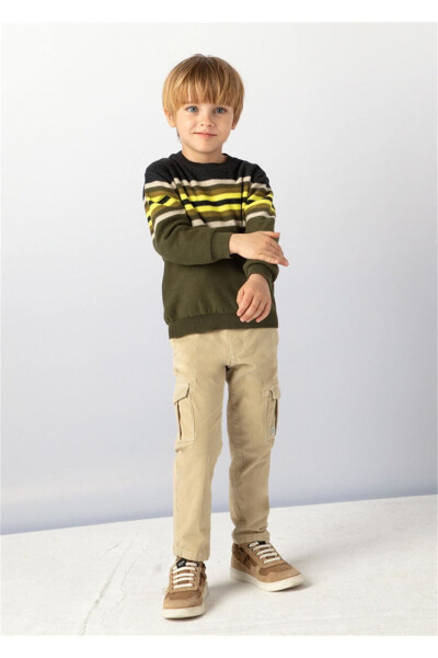 Green Striped Boys Sweater 4351 - 3