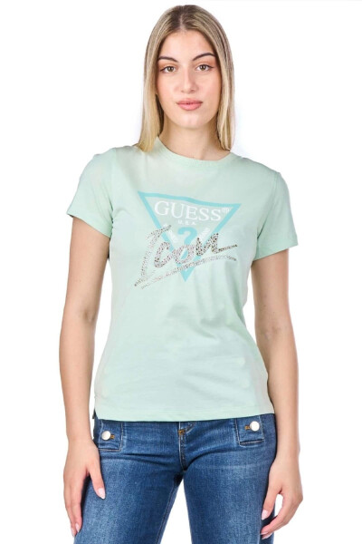 Green Triangle Logo Women's T-Shirt - 1