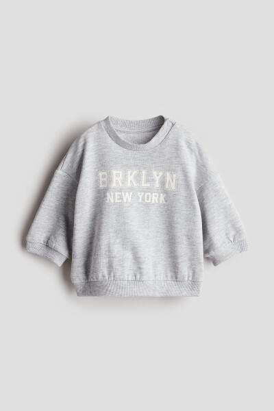 Grey crewneck sweatshirt - 1