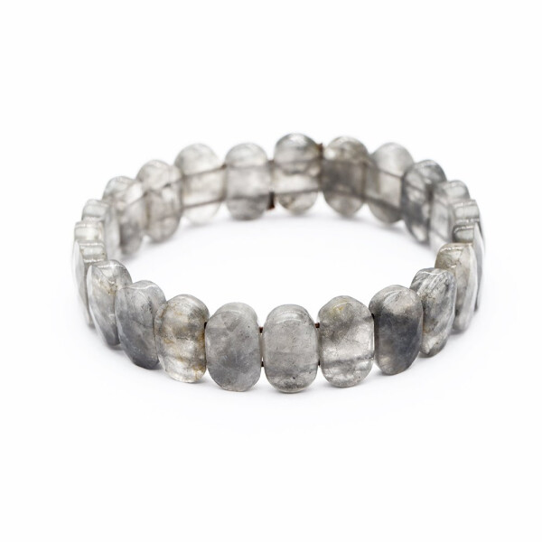 Grey Crystal Quartz Natural Stone Rolex Women's Bracelet - 10