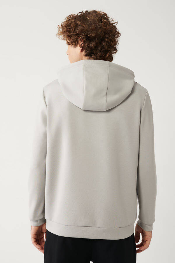 Grey Hooded Sweatshirt - 4