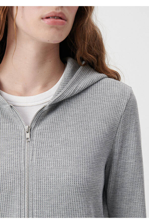 Grey Hooded Zipper Sweatshirt 1610730-80018 - 20