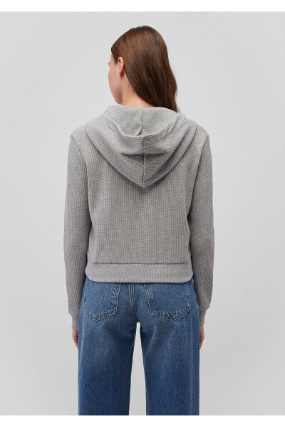 Grey Hooded Zipper Sweatshirt 1610730-80018 - 4