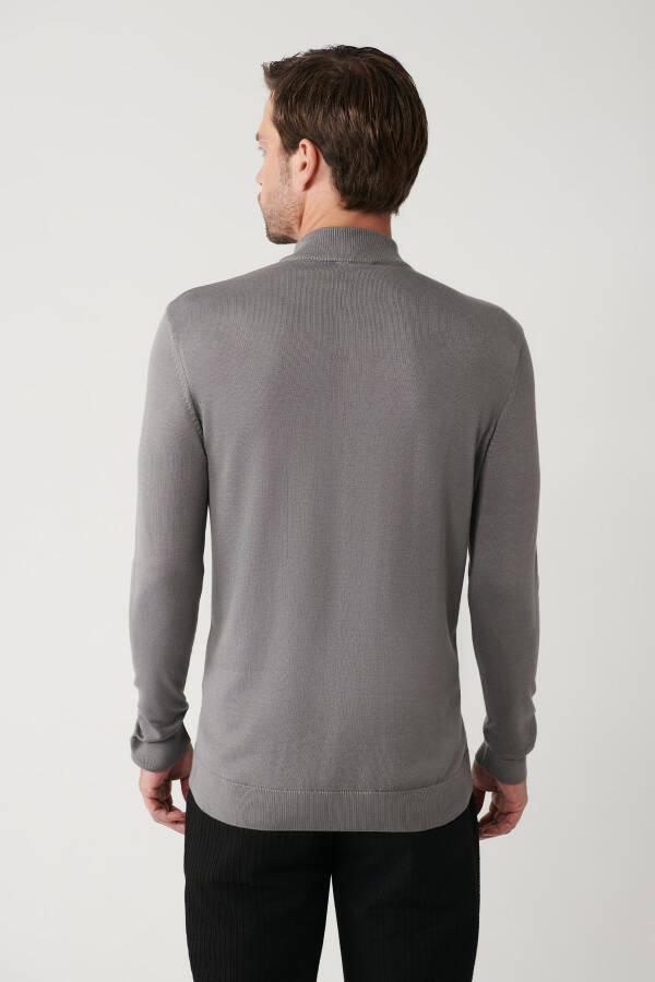 Grey Knit Sweater - 4