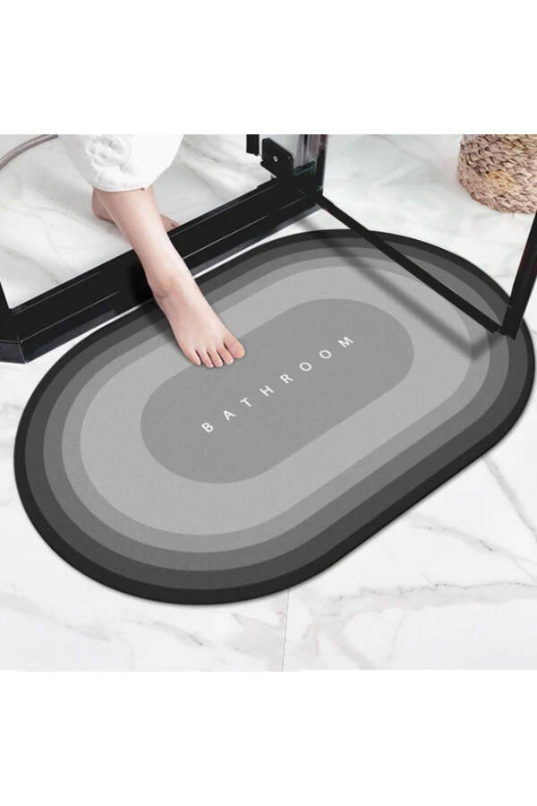 Grey Magic Water Absorbent Bath Mat Non-Slip Base Foot Mat 40x60 - 8