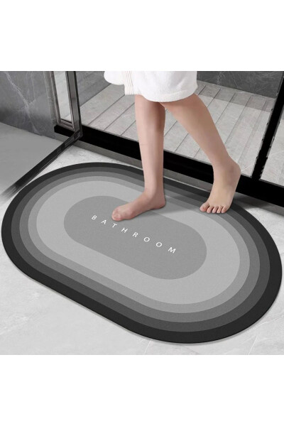 Grey Magic Water Absorbent Bath Mat Non-Slip Base Foot Mat 40x60 - 9