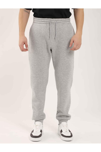 Grey Melange Men's Oversized Cotton Casual Sweatpants - 103772 - 6