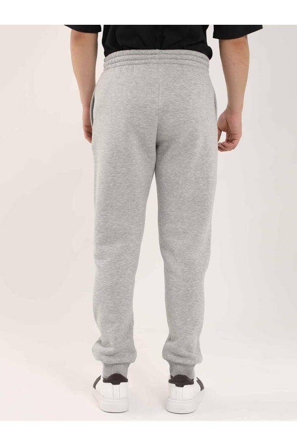 Grey Melange Men's Oversized Cotton Casual Sweatpants - 103772 - 5