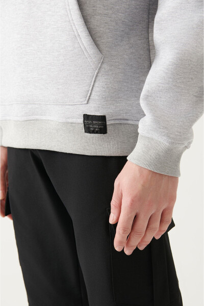 Grey Oversize Hooded Sweatshirt - 10