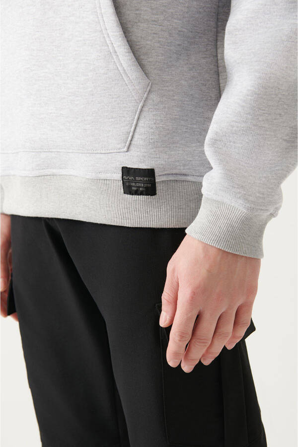 Grey Oversize Hooded Sweatshirt - 10