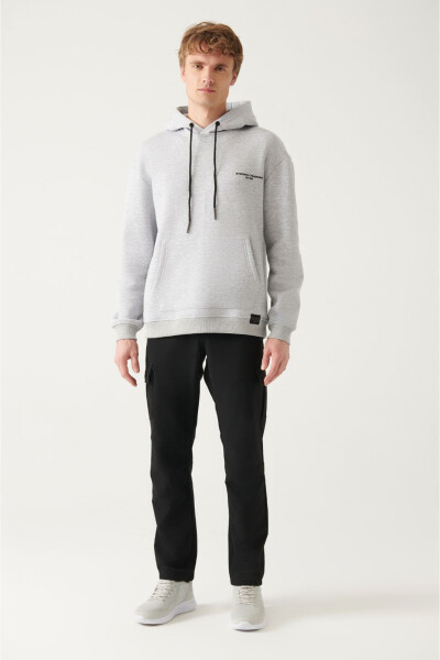 Grey Oversize Hooded Sweatshirt - 12