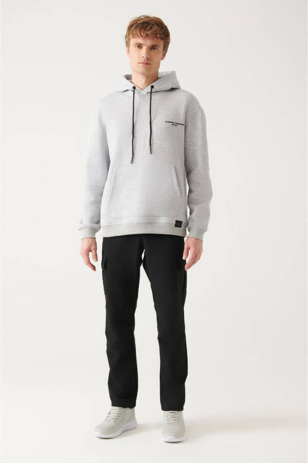 Grey Oversize Hooded Sweatshirt - 12