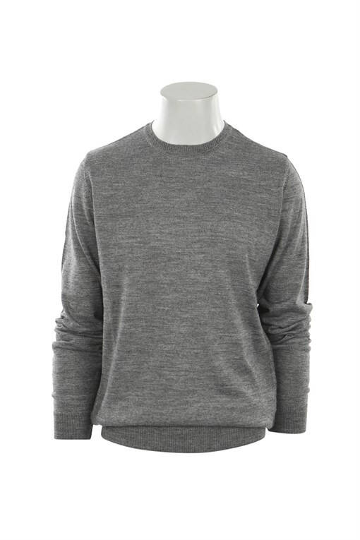 Grey Regular Fit Crew Neck Knit Sweater - 9