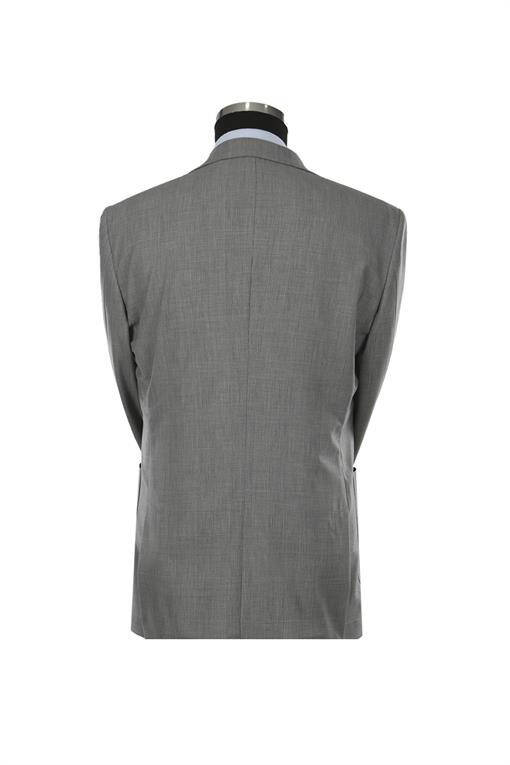 Grey Slim Fit Single Breasted Wool Suit - 7