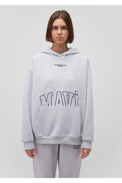 Grey Sweatshirt with Logo Print 1s10149-85438 - 15