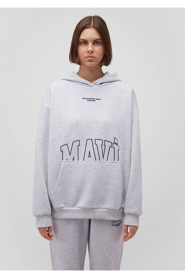 Grey Sweatshirt with Logo Print 1s10149-85438 - 9