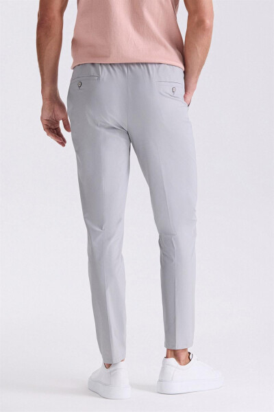 Gri Comfort Fit Beli Lastikli Spor Pantolon - 4