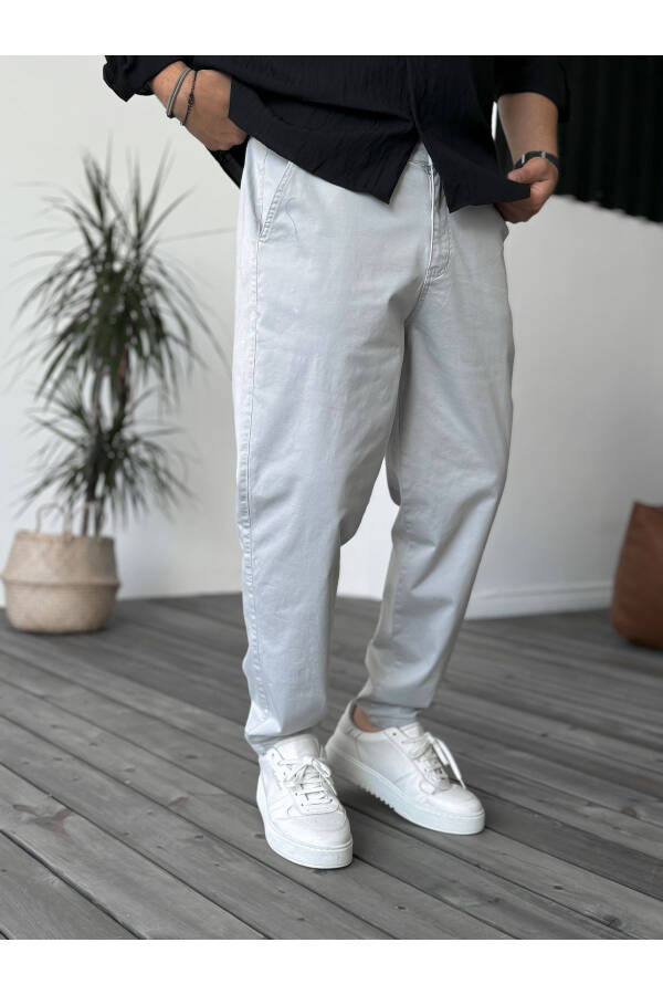 Gri Likralı Basic Chino Boyfriend Df-2364/2369 - 8