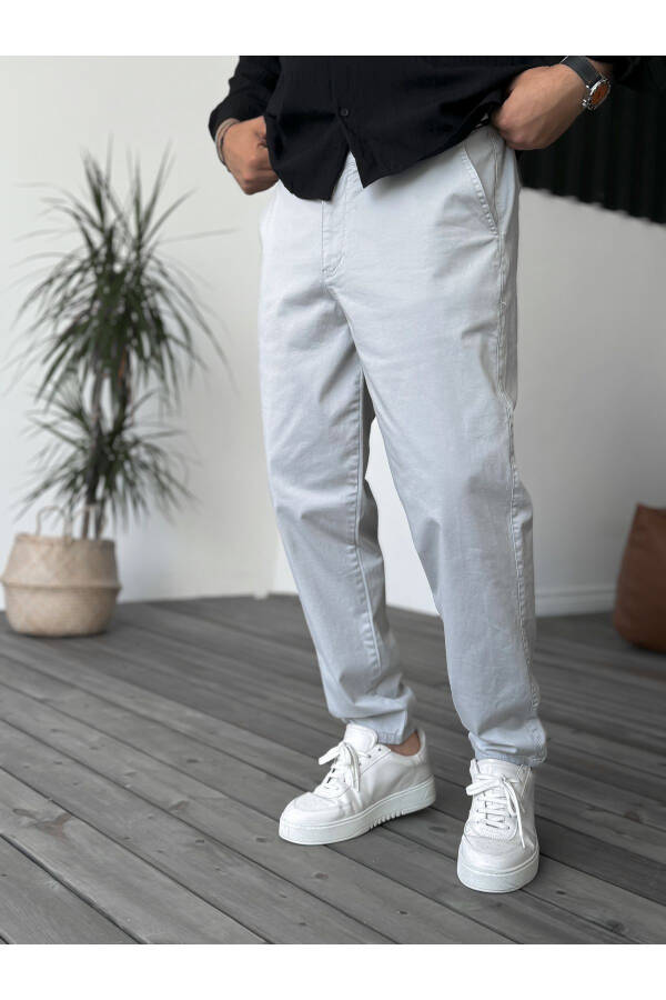 Gri Likralı Basic Chino Boyfriend Df-2364/2369 - 1