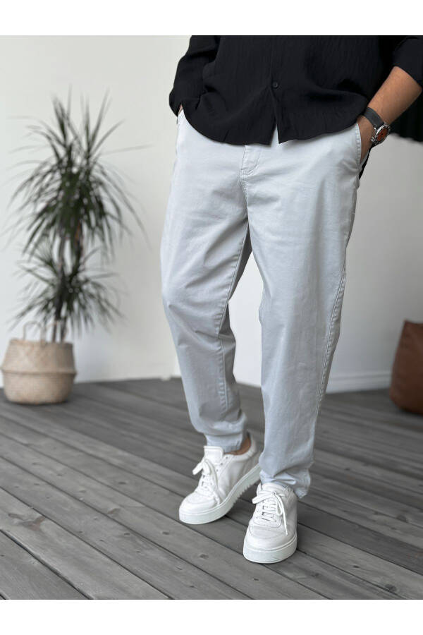 Gri Likralı Basic Chino Boyfriend Df-2364/2369 - 2