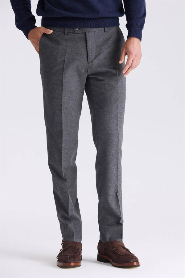 Gri Slim Fit Kumaş Pantolon - 1