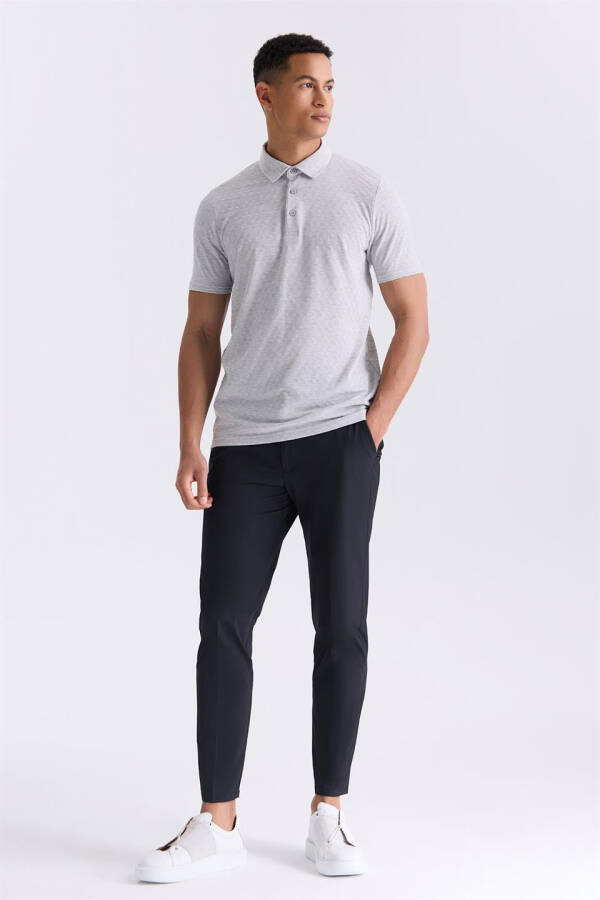 Gri Slim Fit Polo Yaka T-Shirt - 2