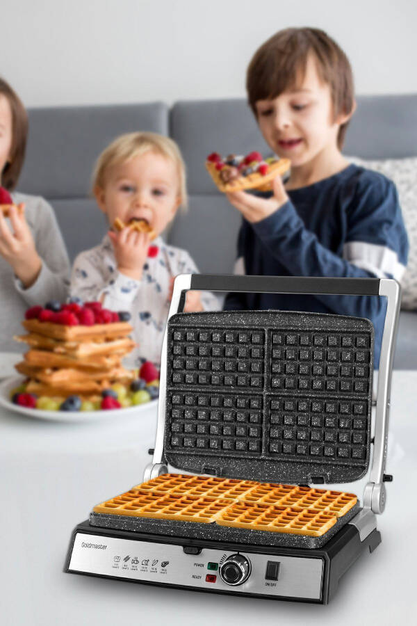 Grillart 2000Watt 3-in-1 Granite Removable Plate Waffle, Grill, Toaster - 36