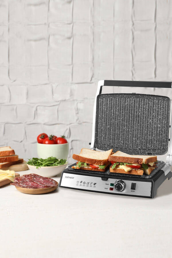 Grillart 2000Watt 3-in-1 Granite Removable Plate Waffle, Grill, Toaster - 37