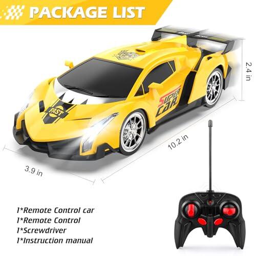 Growsland 2023 Remote Control Car, RC Cars for Kids 1:18 Electric Toy Car Hobby Racing Car Toys with Lights & Controller, Christmas Birthday Gift for 3 4 5 6 7 8 9 Year Old Boys Girls - 5