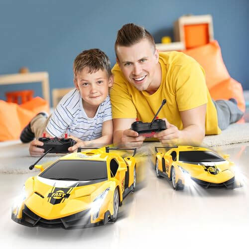 Growsland 2023 Remote Control Car, RC Cars for Kids 1:18 Electric Toy Car Hobby Racing Car Toys with Lights & Controller, Christmas Birthday Gift for 3 4 5 6 7 8 9 Year Old Boys Girls - 6